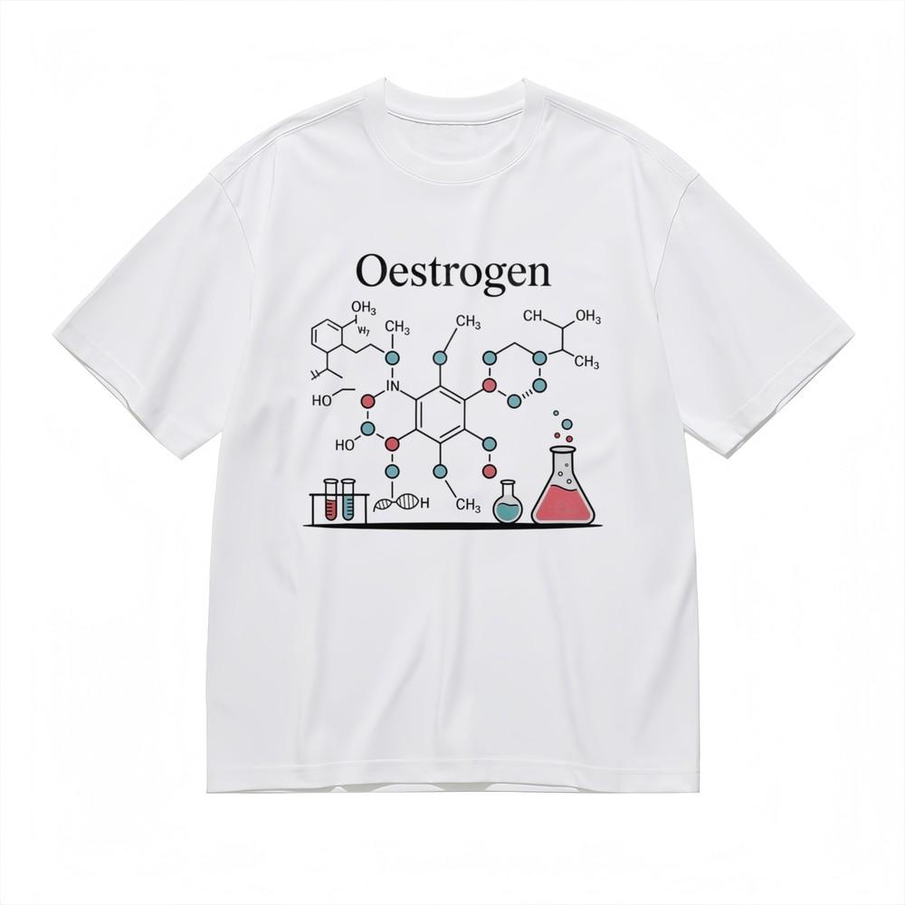 

Men s T-shirt With Chemical Experiment Graphic Unisex White 100% Cotton Tee USA 4XL
