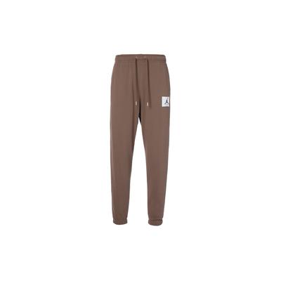 Elastic Waist Fleece-Lined Knit Joggers With Embroidered Logo Men Bottoms Light-Brown DQ7469-274