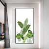 Statisch haftende Sichtschutz-Fensterfolie Dekorativ Grüne Pflanzen Blätter Buntglas-Fensteraufkleber Milchglas-Fensterfolie Tönung
