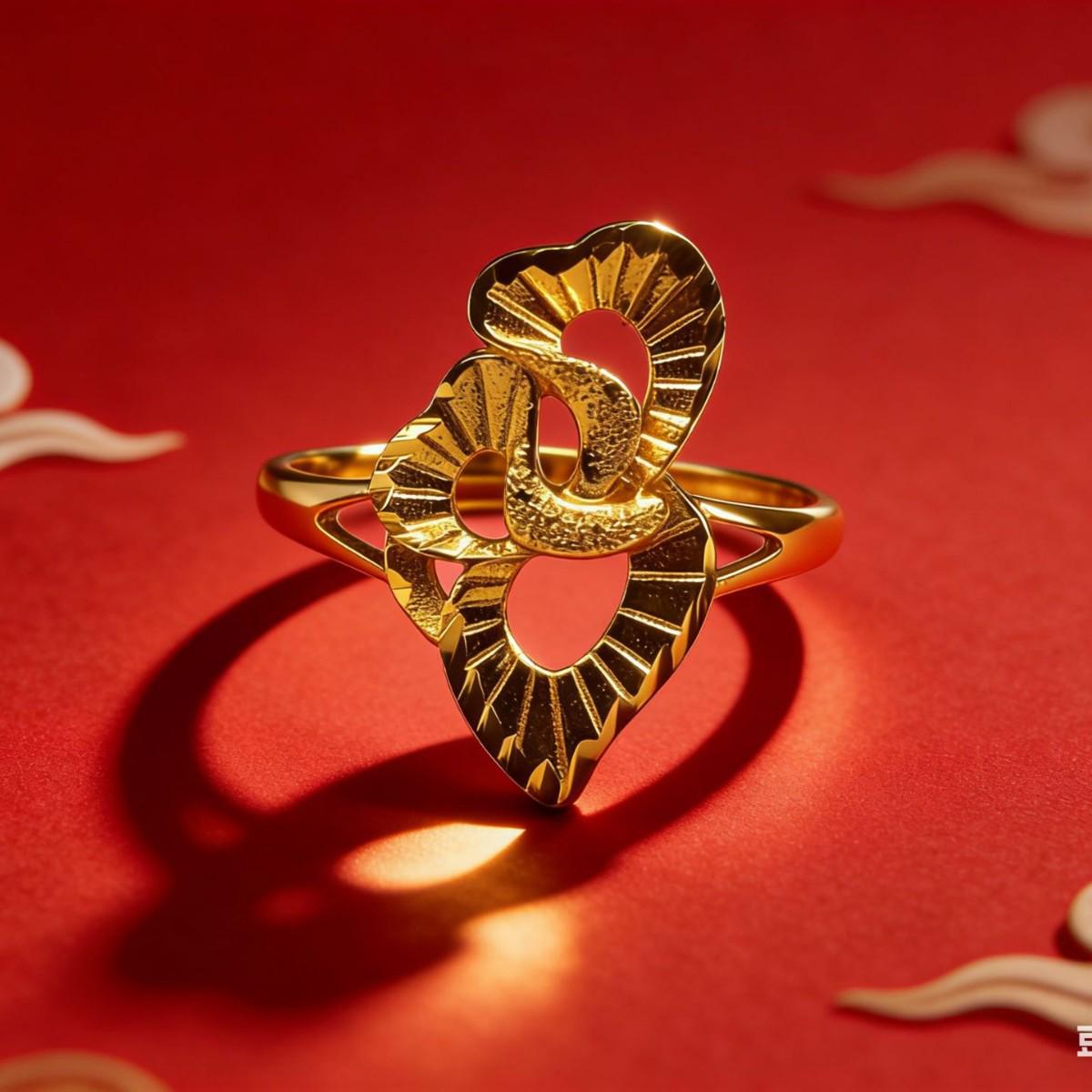 Elegant Sand Gold Floral Open Ring for Women – Classic Wedding Jewelry Adjustable золотой