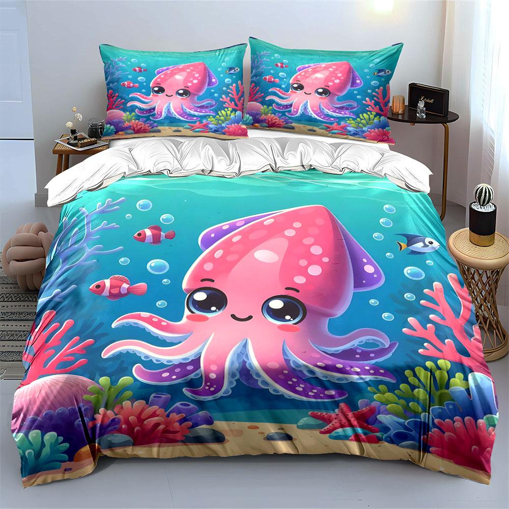 "Playful oceanic wonderland" Bedding sets Duvet covers Pillowcases(1* Duvet Cover 2* Pillowcases without duvet insert)
