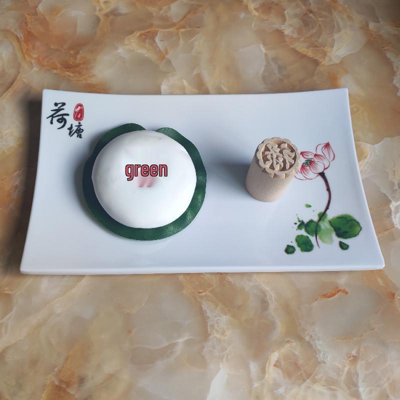 3.5cm Wooden Seal for Su-Style Mooncakes, Red Bean Buns, and Dim Sum Steamed Buns with Crisp Patterned Design