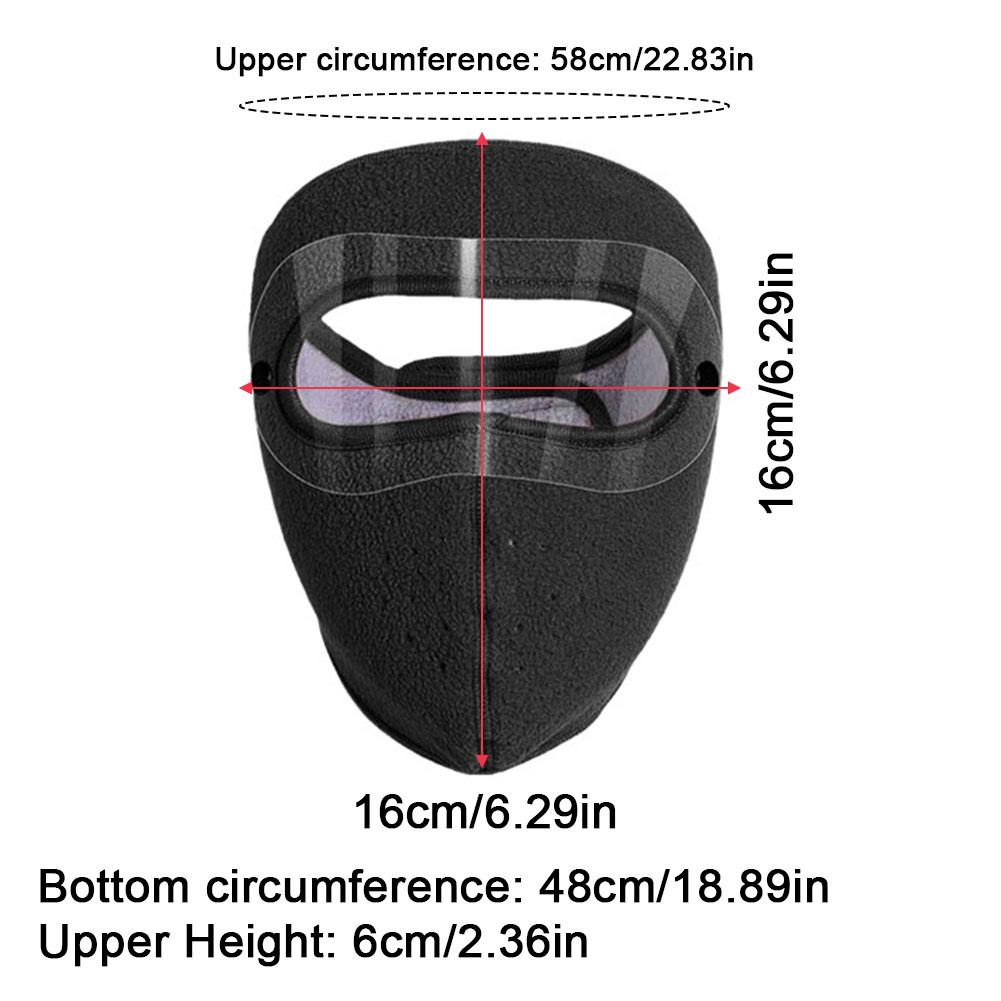 Winter Windproof Mask Thickened Warm Fleece Breathable Motorcycle Cycling Face Mask Bike Riding Sportmask Cover Goggles