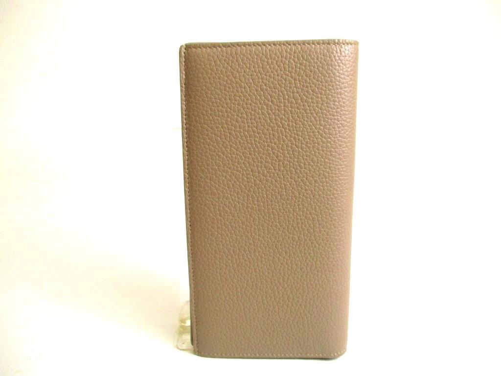 Authentic Saint Laurent Paris YSL Motif Light Brown Leather Flap Wallet Cassandre #9645  Refurbished