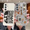 Lettered Skull Pattern Case For Samsung A18 A57 A37 A17 A56 A36 A26 A16 A55 A35 A25 A15 A54 S21 FE S22 S23 S24 Plus S25 S26 Ultra Silicone Cover