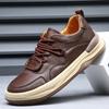 Fashion Luxury Brand Men's Shoes Fashion Genuine Leather Skateboard Shoes for Men Breathable Walking Sneakers Comfortable Casual Shoes