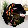Yin-yang Carp Harmony Automatic Umbrella with 8-Rib Compact Design Perfect for Outdoor Adventures Elegant Women's Umbrella Wedding Party Gift