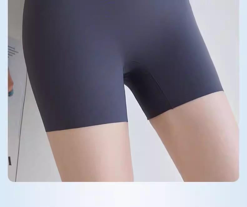 Nahtlose Sharkskin Bauchkontrollierende High-Waist Sicherheitsshorts für Damen - Nicht rollend, Anti-Exposure, Dünne Sommer-Dreiviertelhosen