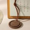 2 Round Wooden Automotive Air Fresheners Firm Wax Or Walnut For Sophisticated Look