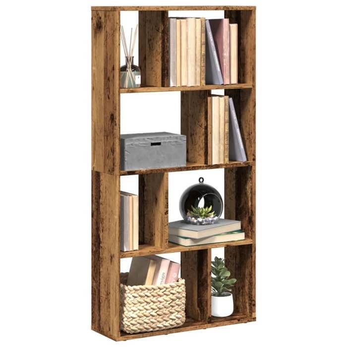VidaXL Bibliothèque vieux bois 60x20x120 cm bois d'ingénierie, étagère, étagère de rangement, support à livres, étagère à 858154