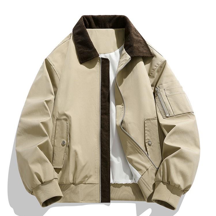 2026 Premium Corduroy Baseball Collar Bomber Jacket
