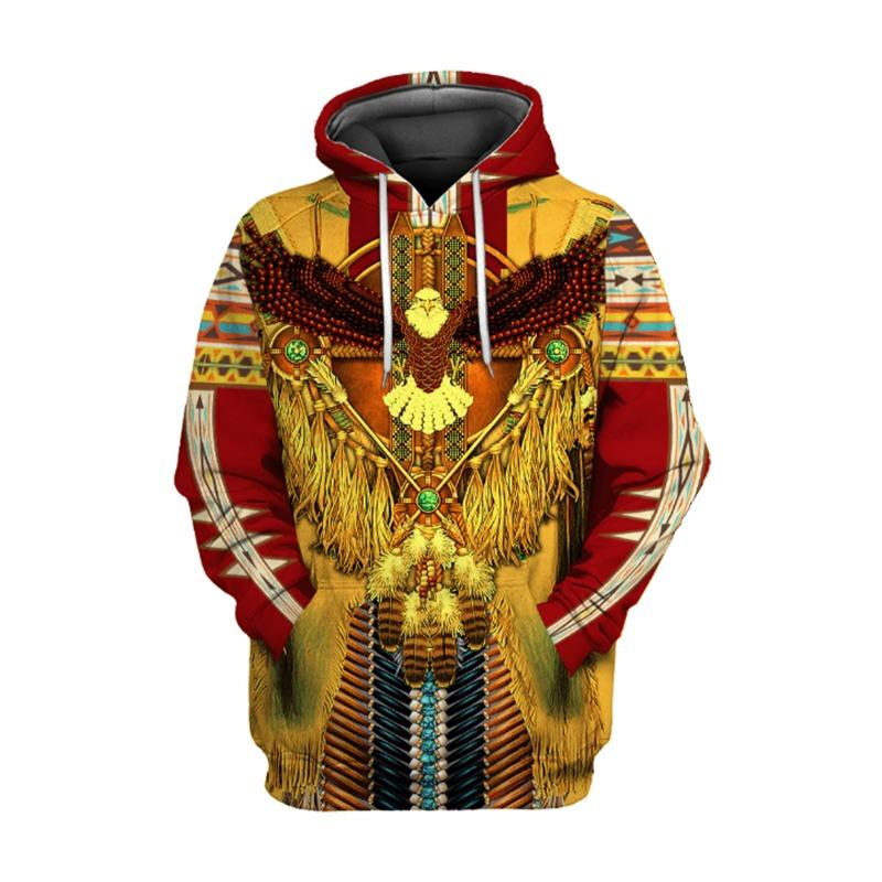 Herrenbekleidung Mode Bohemian Lockerer Hoodie Groß 3D-Druck Super Großer Hoodie Indischer Mode-Enthusiast Hoodies Oberteile