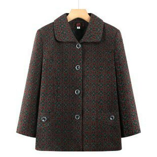 

2026 Chinese New Style Women s Jacket for Middle-Aged & Elderly - Frog Button Top, Grandma Chic XL зелений