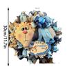 Bow Ribbon Easter Eggs Wreath Easter Eggs Garland Door Ornaments Wall Decor Happy 2025 Easter Day Decor For Home Kids Favor
