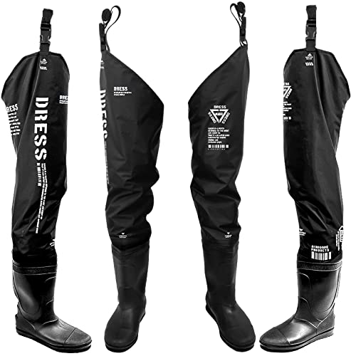 Dress AIRBORNE Hip Waders with Felt Spike Sole, Size S, Black, Fishing, Waders, Waterproof, Sea Fishing, Mountain Stream Wading, Floating, Multi-funct