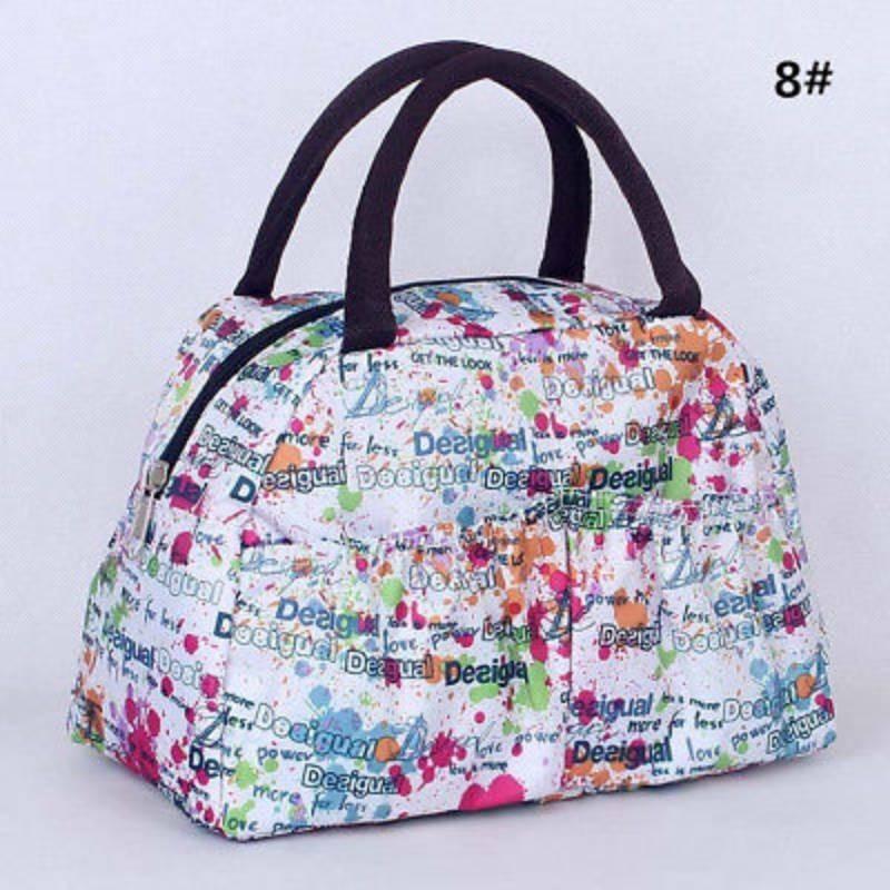 Handbag Ladies Spring Bento Fashion Casual Fine Print Practical Strap Double
