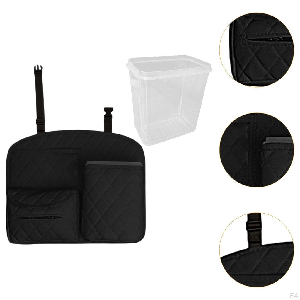 Premium Leather Organizer with Detachable Trash Phone Holder
