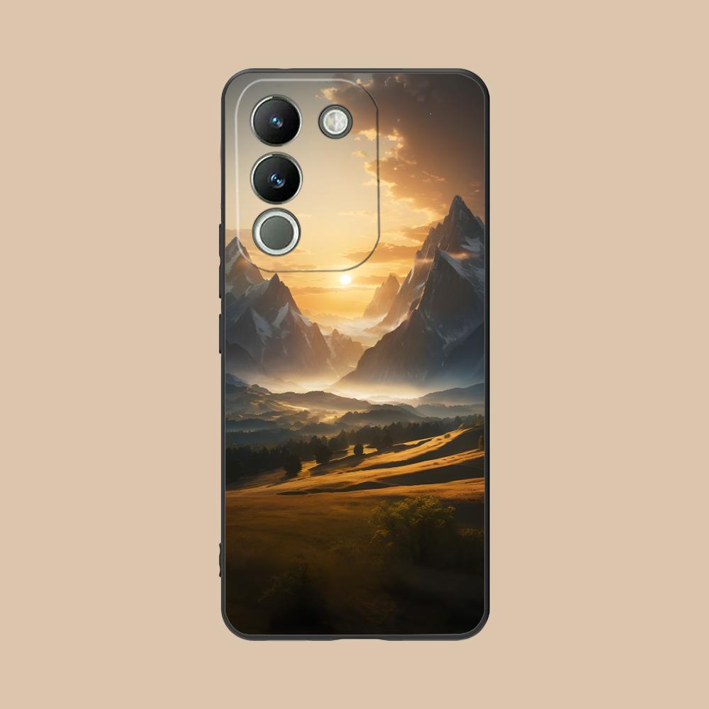 Mountain Forest Mobile Phone Case for VIVO V60 V50 V40 V30 V29 V27 V25 V23 Pro Lite 5G Colorful Printing Cover Smartphone Luxury