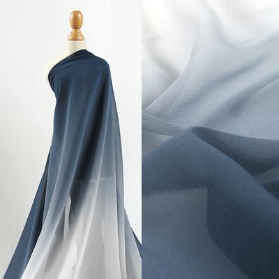 Tissu Chiffon Ombré Fin 1M Dégradé Doux Tulle Transparent Tissu Voile Pour Couture DIY Foulard de Danse Matériau de Robe Hanfu