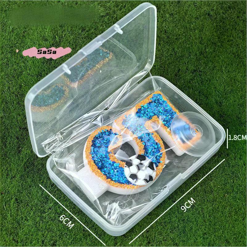 S-1Pc Vitality Football 0-9 Free Matching Combination Digital Candles Birthday Candles For High-end Baking Cake Decoration