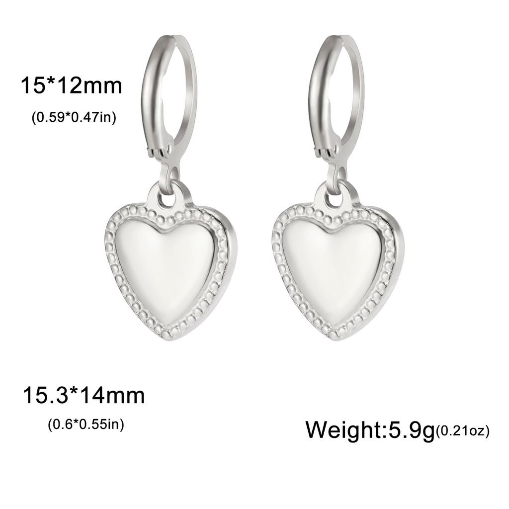Heart Shaped Starfish Sun Pendant Hoop Earrings For Women Fashion Jewelry Gift