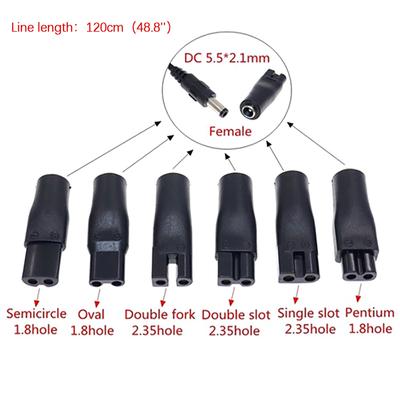 Cable Adaptador Cargador USB Convertidor CC Para Afeitadora Cortapelos CC5.5* 2.1Mm Macho A C8 Cola Hembra Fuente de Alimentación