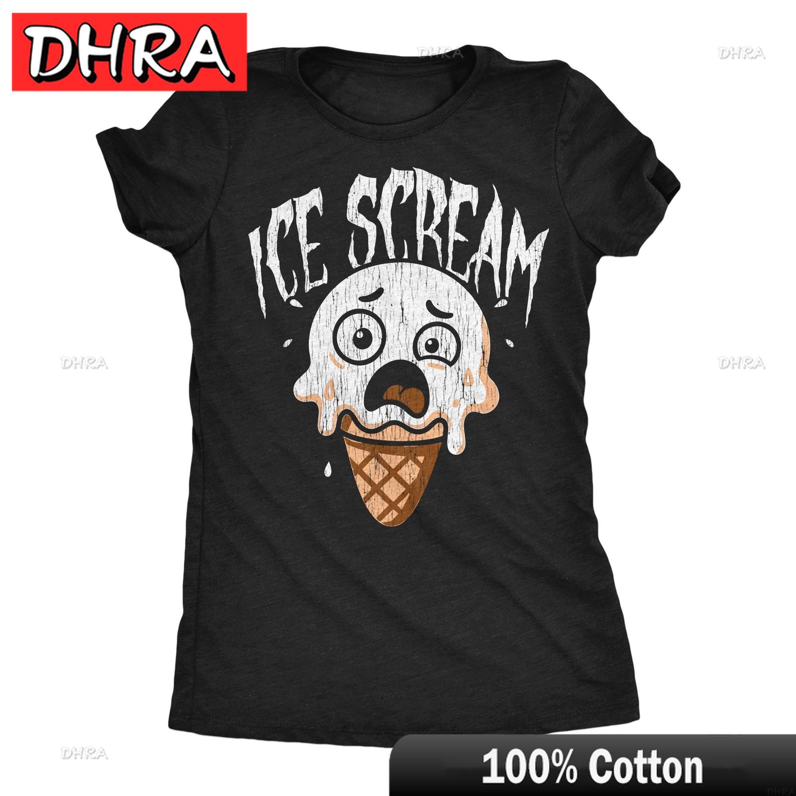 

Womens Funny T Shirts Ice Scream Sarcastic Horror Graphic Novelty Tee for Ladies Aesthetic Short Sleeve Tee Shirt Street Fashion S