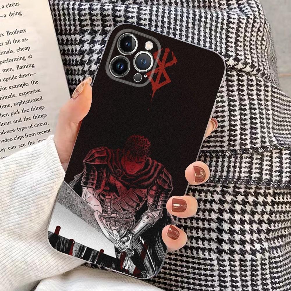 Berserk Comics Anime Phone Case for iPhone 15 8 7 6 6S Plus X SE 2020 XR XS 14 11 12 13 Mini Pro Max Mobile Case