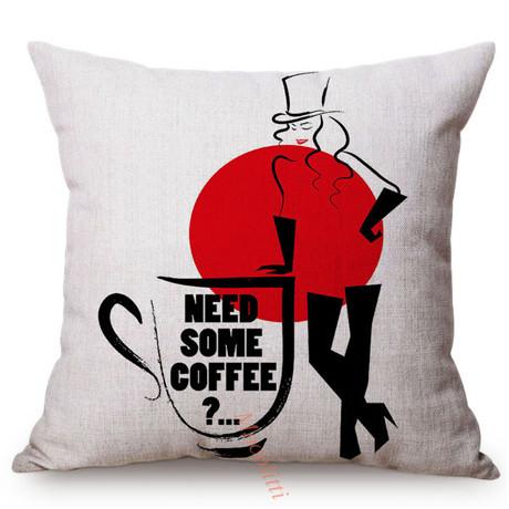 Surreal Abstract Woman Vintage Poster Throw Pillow Case Lady Portrait Sofa Chair Decoration Square Cushion Cover
