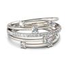 Viya Sparkling Diamond Micro-Set Zircon Ring, Creative Women'S Cross-Color Separation Ring