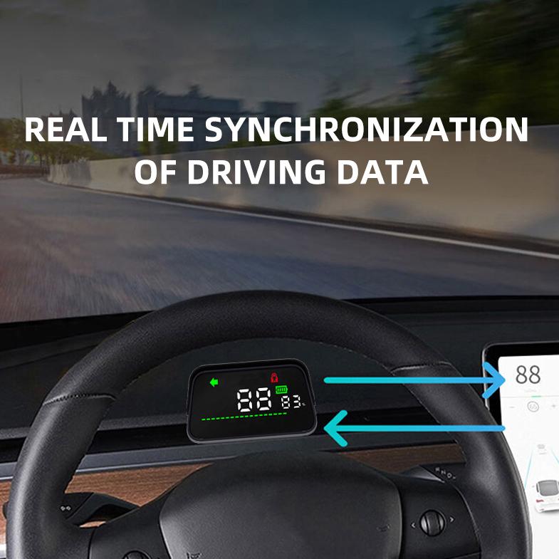 Linkstyle Head Up Display do auta, MPH, GPS tachometr s alarmem překročení rychlosti a přizpůsobitelným LED ambientním osvětlením HUD displej pro všechna auta