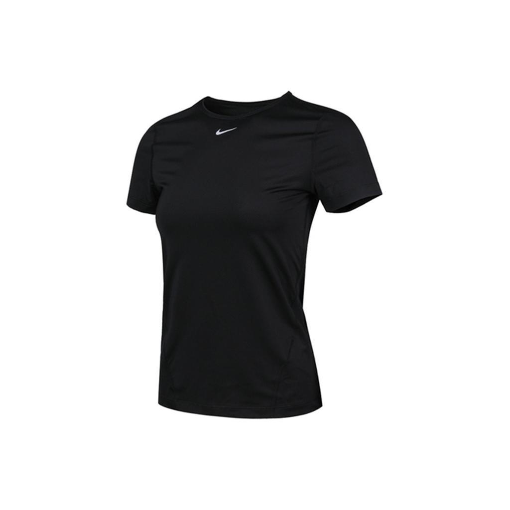 Nike Pro Mesh Dri-Fit Slim-Fit Breathable Quick-Dry Training Short-Sleeve T-Shirt Women Tops Black AO9952-010