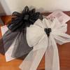 Korean Style Fashion Large Bow Ribbon Hair Claw Super Fairy Temperament Glitter Rhinestone Hair Clip Girl Sweet Hair Accessories