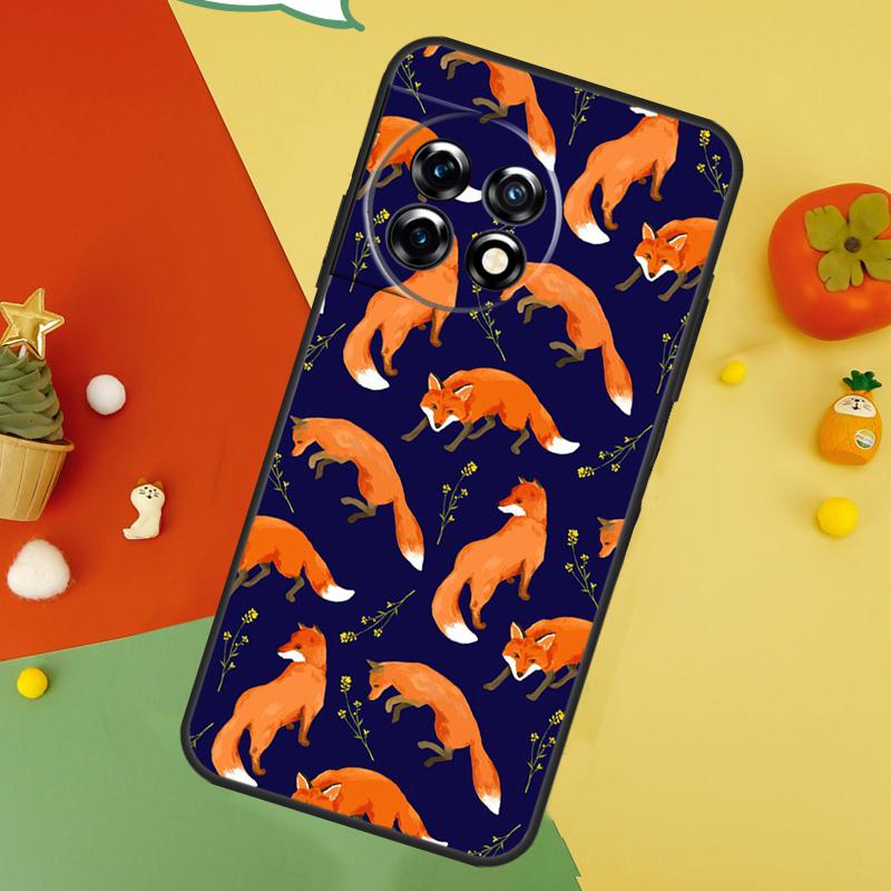 Cartoon Foxes Animal Case For OnePlus Nord 5 CE 2 3 4 Lite N20 N30 OnePlus 15 13 12 11 10 10T 12R 13T 13R Cover