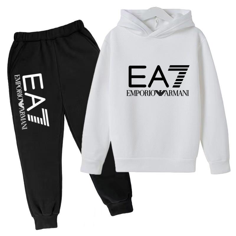 Kids Autumn Winter Hoodie Boy Girl 3-12Yrs Letter Print Clothing Casual Top+Trousers 2P Child Gift Brand Sports Coat Jogging Set