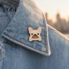 Brooch Pin, Dog Head Design Enamel Lapel Pin, Easy To Fix Outfit Badge with Strong Safety Pin Bottom, Scratch-resistant Brooch for Clothes And