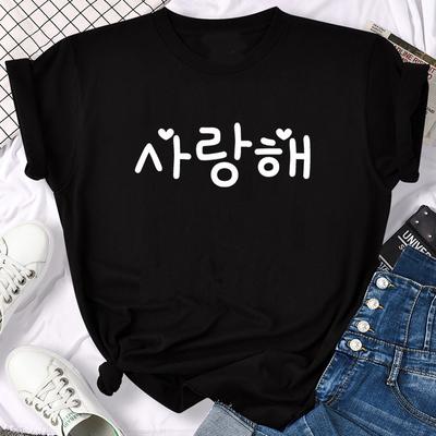 Camiseta Impresa Femenina Transpirable Punk Ropa Coreana Anime Cultura Pop Camiseta Gráfica Colorida Hip Hop Grunge Pastel
