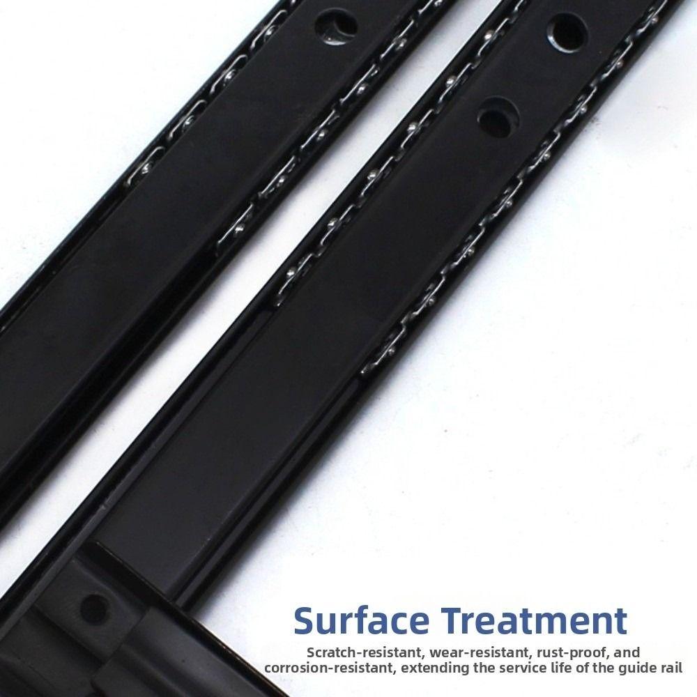2PCS Side Mounting Drawer Runners Full Extension Pull Out Tray New Steel Ball Bearing Slide Dresser