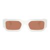 Versace Temple Logo Injection Molded Rectangular Sunglasses Unisex Couple Style White 65974345 VE4506U554473-White 54/21/140 - H.32