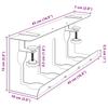 Under Desk Cable Management Tray 2 Pcs Black