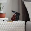 Home Décor Ceramic Rabbit Figurines (Set of 2, Black and Brown)