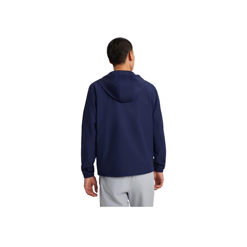Under Armour Rival SS25 Fashion Comfortable Versatile Hooded Jacket Men jackets Navy-Blue 1390149-410