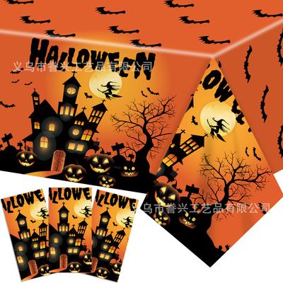 Spot Halloween Theme Pe Tablecloth Disposable Party Party Desktop Decoration Supplies