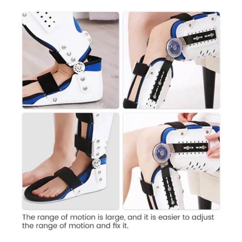 New Adjustable Angle Height Knee Ankle Foot Orthosis Brace Thigh Knee Joint Foot Support Fixator Rehabilitation Ligament Protector