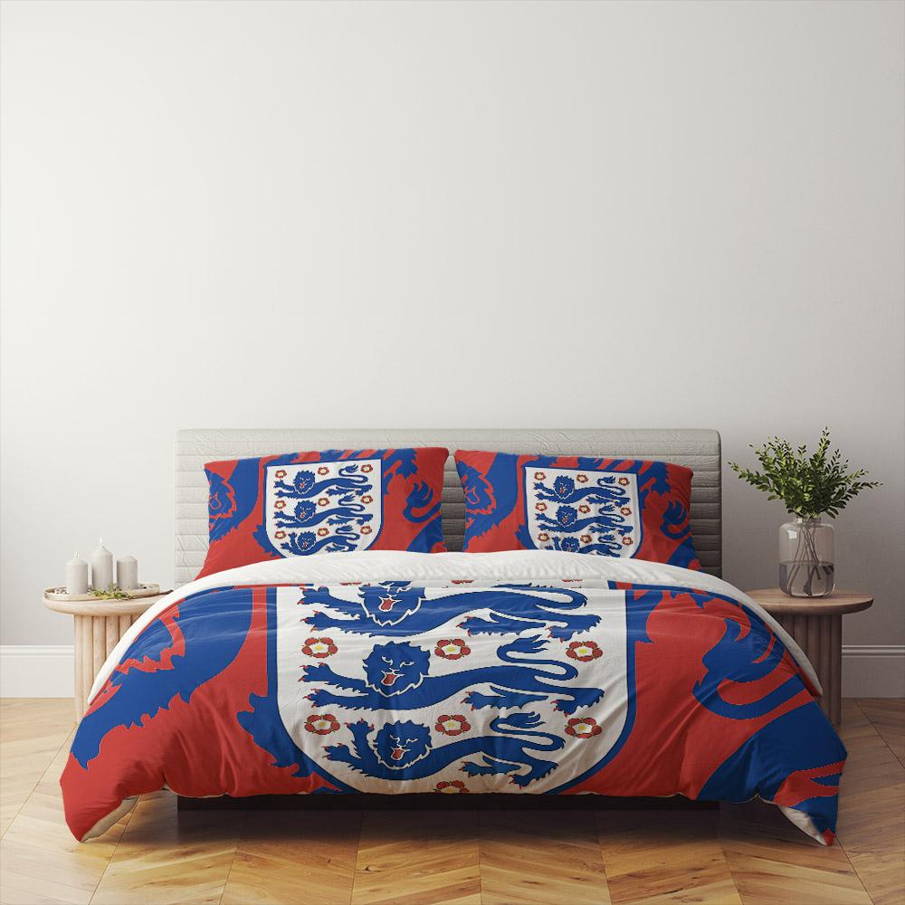 Ensemble de housse de couette d'équipe nationale de football de renommée mondiale, Housse de couette Simple Double Full Queen King, RU, GB, FR, BR, AR, PT 140x210cm