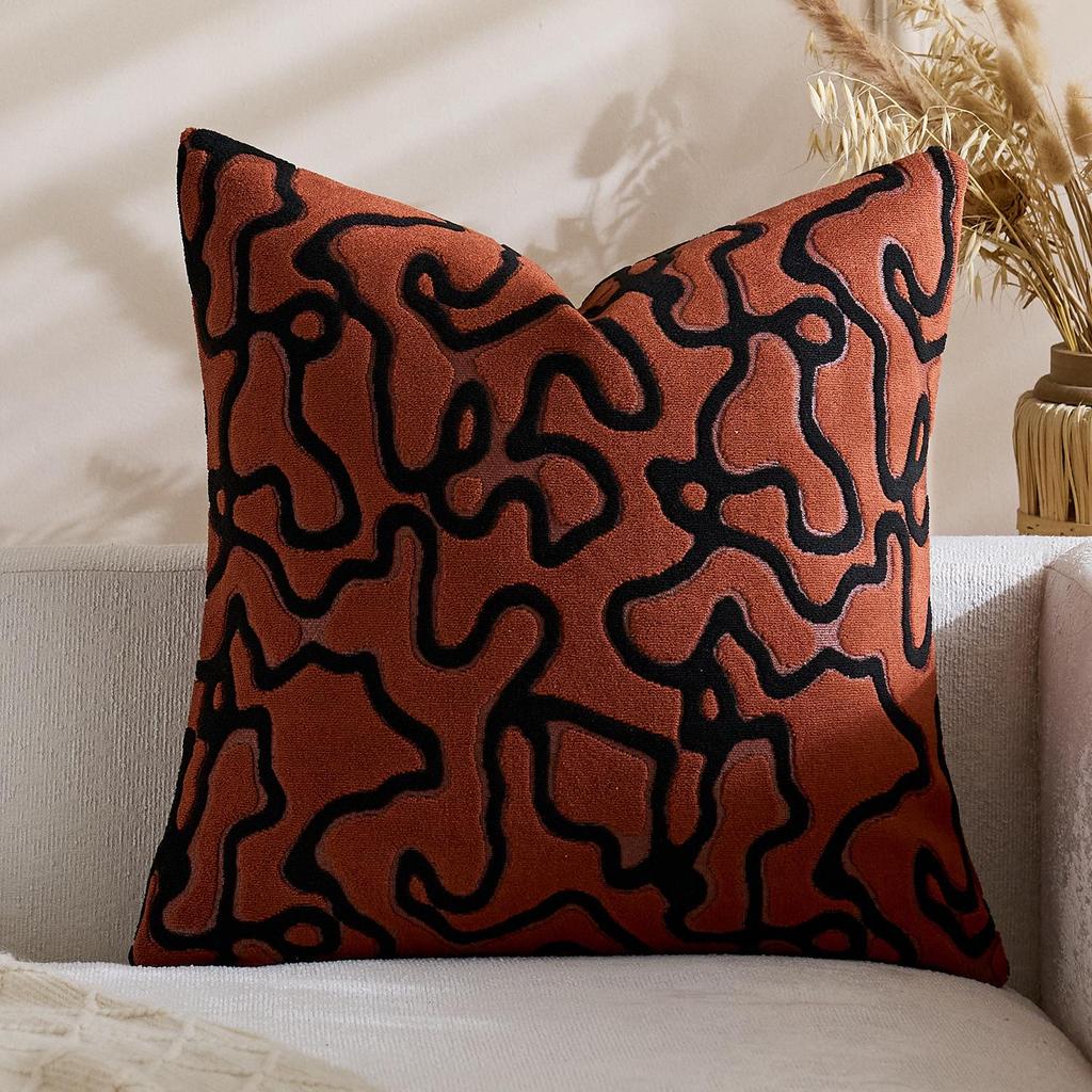 High-End Retro Chinese Velvet Cushion Cover | Trendy Pillowcase for Sofas and Model Rooms