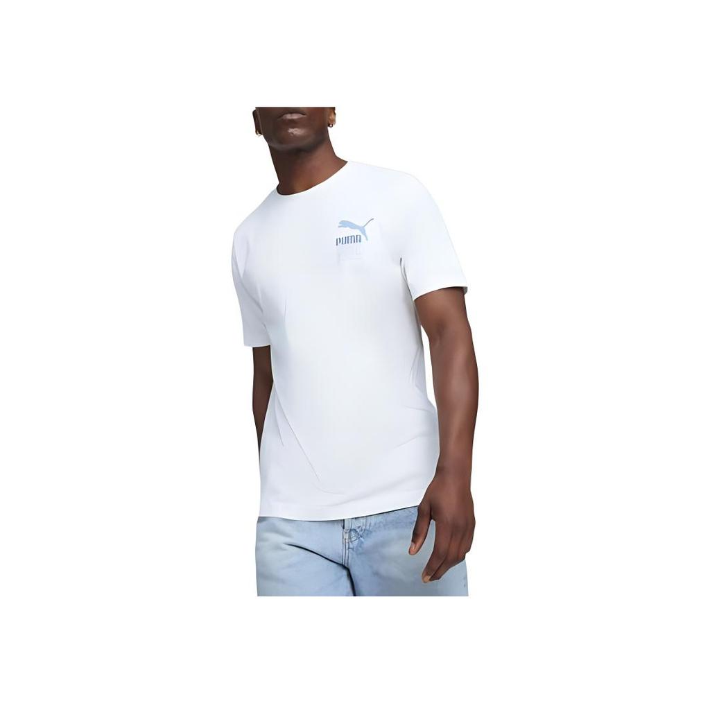 Puma First Mile American Retro Breathable Logo Embroidered Casual Short Sleeve T-Shirt Men Tops White 627115-02