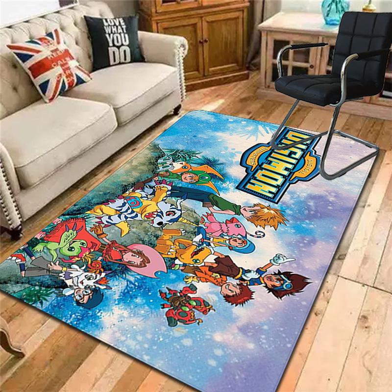 Digimon Rug Floor Mat for Living Room or Bedroom Soft and Comfortable Carpet a Gift for Birthday and Holiday.NFF0928542