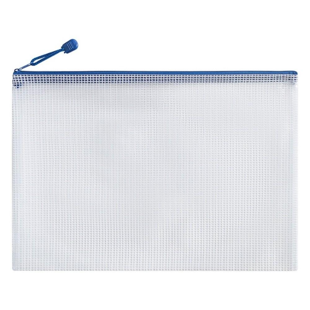 5pcs A4 Document Organizer Bag Large Capacity Stationery Storage Bag Mesh Zipper Pouch  Office