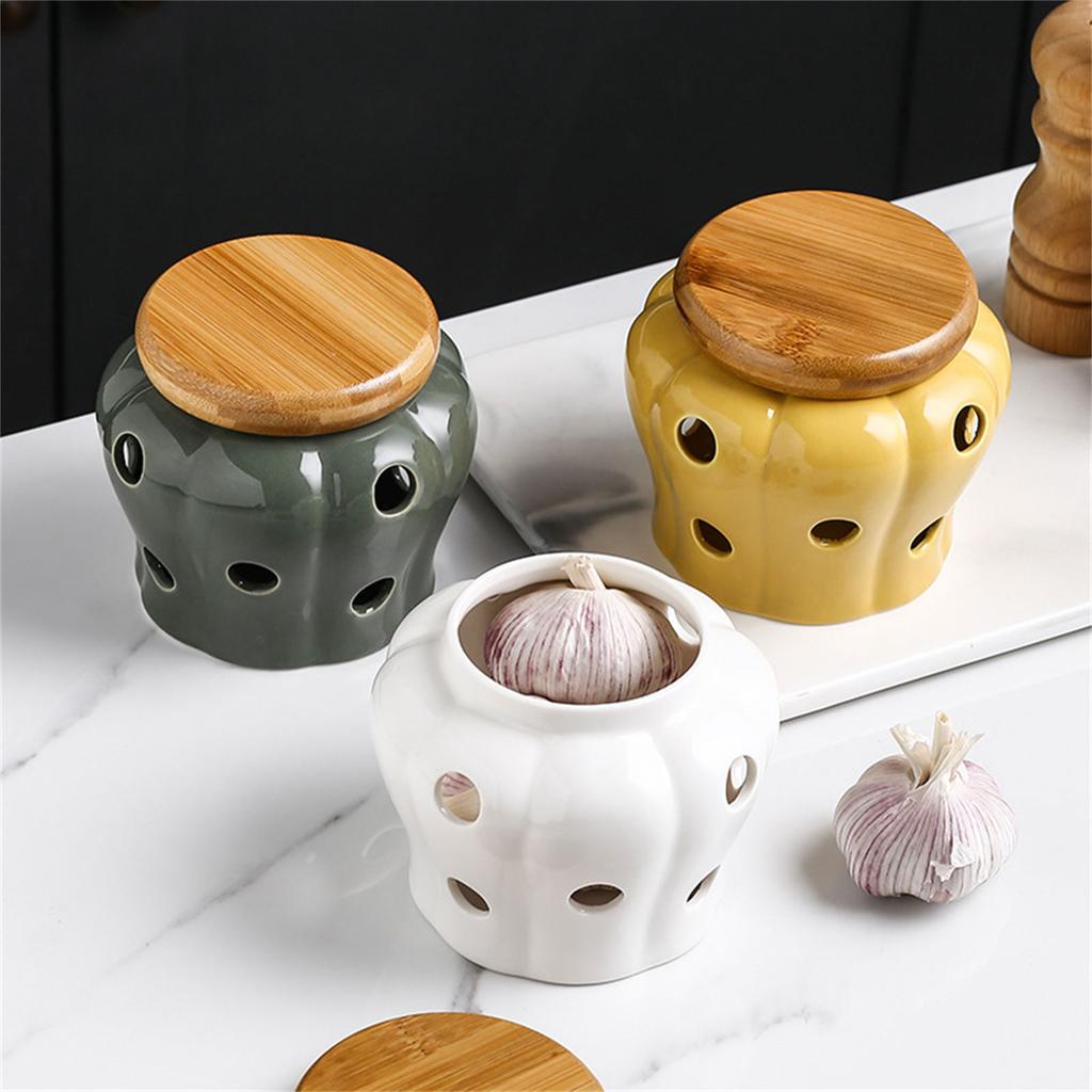 Stylish Storage Jar Handcrafted Hollow Container for Jewelry Garlic Ginger Container Candy Storage Box Jar with Lid